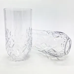 Onbreekbare Steelloze Wijnglazen U Vorm Plastic Steelloze Cup Tumbler Custom Steelloos Wijnglas