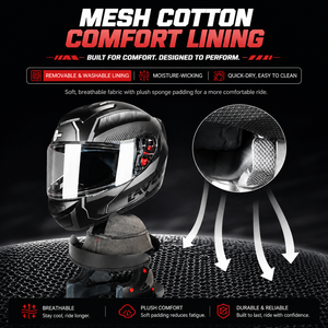 Casco Integrale per Moto in ABS Leggero, Approvato DOT, con Fodera EPS ad Alta Densità, per Tutte le Stagioni, Casco da Corsa per Motocicletta - Product Image 4