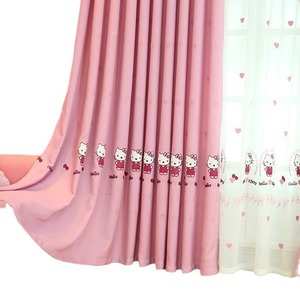 <span class=keywords><strong>Tende</strong></span> da camera da letto per ragazze in stile coreano con gatti ricamati, adatti a tutte le stagioni - Product Image 5