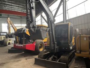Excavatrice sur chenilles Volvo Ec60d jaune, équipement de construction lourd - Product Image 4