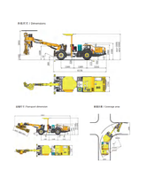 Foreuse rotative sur chenilles robuste Kaishan KM311, moteur hydraulique, profondeur de forage max. 40 m pour trous de dynamitage de 32-51 mm