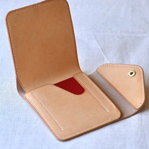 Custom High Quality Genuine Leather Card Case <b>Wallet</b> for Men Slim Vintage Style with Open Closure Short Front Pocket <b>RFID</b> Fold - Product Image 2