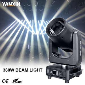 Faro mobile a fascio ad alta luminosità da 380W con prisma arcobaleno e gobo per palcoscenici rotanti, ideale per discoteche ed eventi musicali dal vivo - Product Image 1