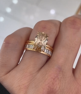 Anillo de Diamante Cultivado en Laboratorio con Corte Radiante Brillante, Certificado por IGI, para Mujer, en Oro Amarillo, Oro Blanco, Oro Rosa, para Fiestas y Bodas, Venta al Por Mayor - Product Image 4