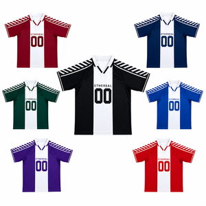 Jersey Sepak Bola Klasik Pria Custom, Pakaian Jalanan Vintage, Cepat Kering, Kualitas Tinggi, Pesanan Latihan Musim Panas - Product Image 1