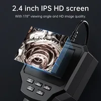 Caméra endoscopique industrielle avec écran 24 IPS HD1080P, pour inspection de canalisations et égouts, étanche IP67, LED, 2600mAh, pour inspection automobile