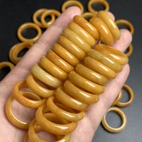 Vente flash - Bague en jade jaune feu - Pierre naturelle pour femmes