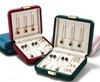 Personnalisé exquis flocage métal serrure bijoux stockage organisateur boîtes Portable bijoux sacs à fermeture éclair conteneur de bijoux