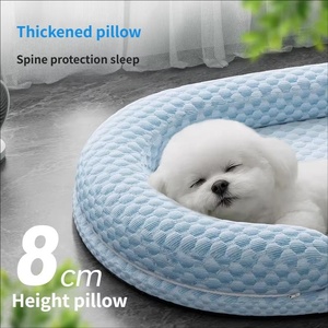 自降温猫床，带可拆卸可清洗的罩子，无毒凉爽纤维睡床，夏季柔软宠物床，适合小狗小猫 - Product Image 5