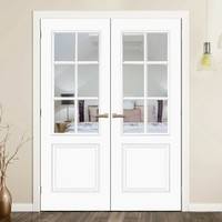 Porte en bois moderne avec vitrail intégré, design d'intérieur de maison, balcon, fabrication chinoise