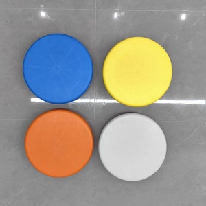 Foldable <b>Plastic</b> Dining <b>Stools</b> In Blue Yellow Orange White Minimalist Modern Design For Indoor Outdoor Use - Product Image 1