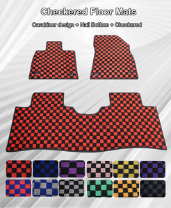 SONSANG OEM Factory <strong>Car</strong> <strong>Mats</strong> 4 Pieces <strong>Universal</strong> Checkered Carpet <strong>Car</strong> Floor <strong>Mat</strong> - Product Image 2