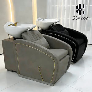 Sincoo Blue High Quality Shampoo Chair with Water Spray Device Adjustable Legs Customizable Color Shampoo <b>Bed</b> - Product Image 4