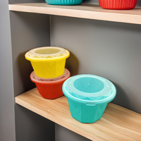 Boîte à lunch ronde en plastique jetable de 1000ml/1250ml/1500ml pour aliments pour le stockage et la portabilité