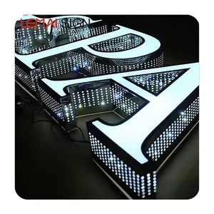 Letrero comercial LED, letrero Pop personalizado, letra marquesina impermeable para exteriores de 3 pies