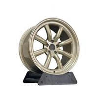 Rines de Aleación de Aluminio Forjado de 16-20 Pulgadas, Color Dorado Brillante, Estilo JDM Clásico de 8 Radios, PCD ET Personalizado, para Autos Sedán Japoneses Retro