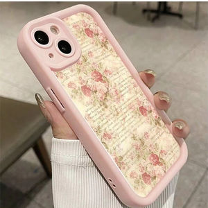 Nouvelle coque de téléphone motif carnet jaunissant et roses roses pour iPhone 17 16 15 Pro Max, finition mate dépolie à pores fins - Product Image 5