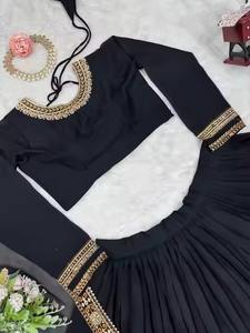 Juego de Lehenga Regal Georgette con elegante atuendo indio tradicional para fiestas de invierno - Product Image 3