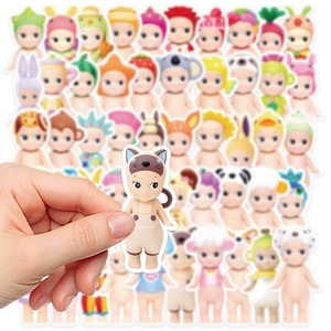 Oferta Especial: 50 Pegatinas Adhesivas de Papel Grueso Reutilizables con Diseño de Ángel Sol y Estilo Kawaii, Impresión UV, Troqueladas, Etiquetas de Regalo - Product Image 1