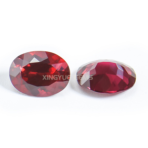 Xingyue Wholesale Pigeon Red Color Oval Shape Lab Created <strong>Ruby</strong> Stone For Necklace - Product Image 3