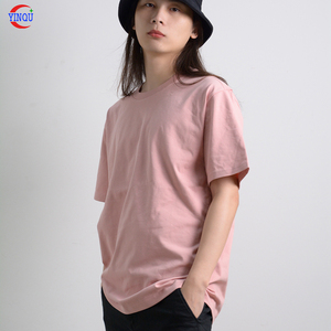 YinQu, venta al por mayor, alta calidad, 240g, 100% algodón, camiseta Unisex, camiseta personalizada con estampado, camiseta en blanco, Camiseta deportiva de manga corta - Product Image 6