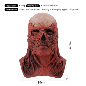 Máscara de Terror Estilo Ghost Face Clásica, Máscara de Látex para Disfraz de Halloween, Suministros para Fiestas de Cosplay - Product Image 6