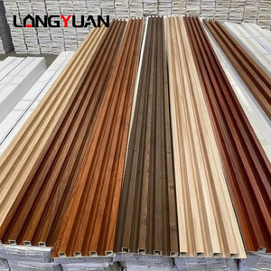 Lưới tản nhiệt rãnh WPC Panel tường trong nhà ngoài trời clading PVC tấm đá đen với Gỗ nhựa composite TV nền trang trí ngoại thất - Product Image 5