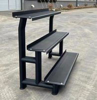 TOPTONS Fabrication professionnelle Rack à trois niveaux de haute qualité Kettlebell Haltère à 3 niveaux Kettlebell Rack Équipement de gymnastique