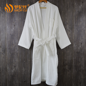Blanco bordado bata <span class=keywords><strong>hotel</strong></span> hombres, 100% algodón - Product Image 5