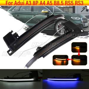 2 Piezas de Luces LED Dinámicas para Espejos Laterales de Coche, Intermitentes LED para Audi A4 A5 B8.5 RS5 RS3 A3 8P B8 Q3 S4 A4L S5 S6 A6L - Product Image 1