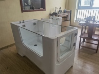 Baignoire ronde autoportante en acrylique moderne pour 1 personne, écologique, avec fonction de massage et de vidange, pour usage intérieur