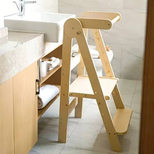 Tour d'apprentissage Montessori pour enfants, marchepied en bois, chaise d'aide pour la cuisine des enfants - Product Image 4