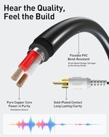 Câble audio Y 3,5 mm femelle vers 2 RCA mâle, adaptateur stéréo plaqué or, gaine en PVC, blindage tressé, lot de 2 pour home cinéma