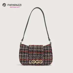 Paparazzi PA0548 New Fashion Casual Style Handtasche aus gewebtem Stoff Single Shoulder Bag mit Pu Schulter gurt