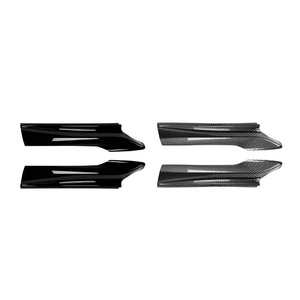 Bmw Front <b>Corner</b> <b>Protector</b> Car Decals Piano Black Carbon Fiber Texture Adhesive Fitment 2011-2017 F10 F11 M Sport - Product Image 2