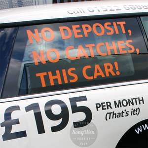 Mát mẻ xe Lettering Sticker <span class=keywords><strong>Scratch</strong></span> Proof xe đề can UV chuyển Vinyl logo chuyển tùy chỉnh xe cửa sổ quảng cáo Sticker - Product Image 6