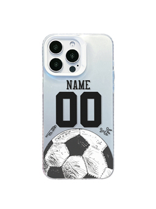 <span class=keywords><strong>Coque</strong></span> de téléphone iPhone <span class=keywords><strong>personnalisable</strong></span> avec nom et numéro, impression de football, <span class=keywords><strong>coque</strong></span> antichoc réfléchissante argentée compatible avec 17/16/15/14/13 Pro Max - Product Image 1