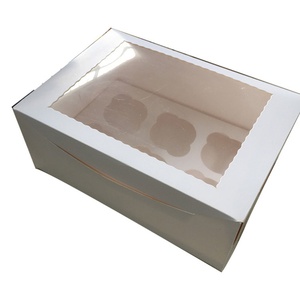 Custom Cheap Rectangular Cardboard 12 Carrier Favor 6 Cupcake <b>Boxes</b> <b>Sweet</b> Box Christmas Bulk Barn Cupcakes Boxed - Product Image 6