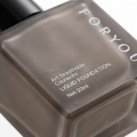 Flacon vide carré en verre pour fond de teint liquide avec pompe noire pour crème visage, crème contour des yeux et blush 15ml 30ml