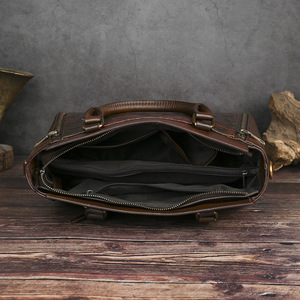 Sac à main Ando vintage en cuir de vachette véritable gaufré rose, avec poignée supérieure, sac à bandoulière pour femme - Product Image 3