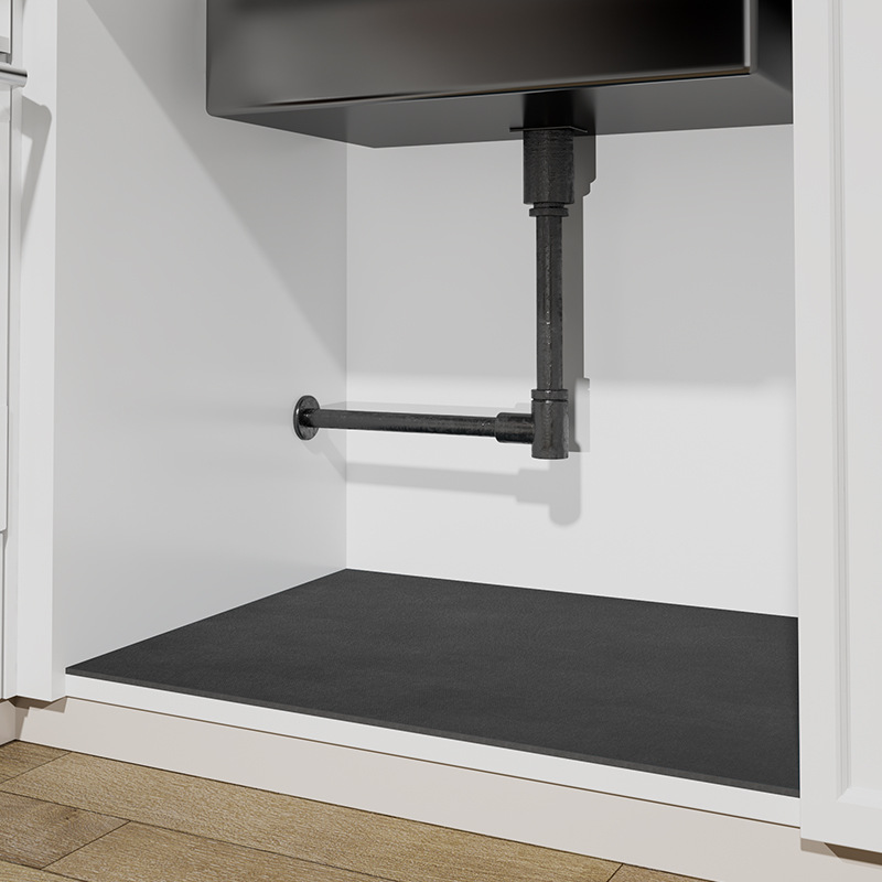 Tapis de placard sans lavage - gris foncé minimaliste