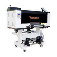Pabrik warna dunia harga rendah A3 UV stiker Printer menggunakan 3 kepala XP600 UV DTF Printer Inkjet Printer untuk bisnis kecil
