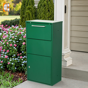 Cassetta Postale Esterna in Acciaio Zincato, Grande Cassetta per Pacchi, Cassetta Postale per Appartamenti con Supporto, Cassetta Postale Chiudibile a Chiave, Capacità 38L per Consegna Pacchi - Product Image 1