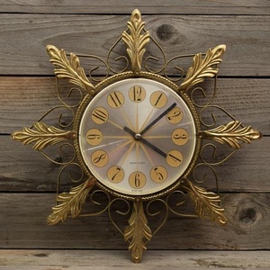 Vintage Scotland Gold Metal Wall Clock - Product Image 1