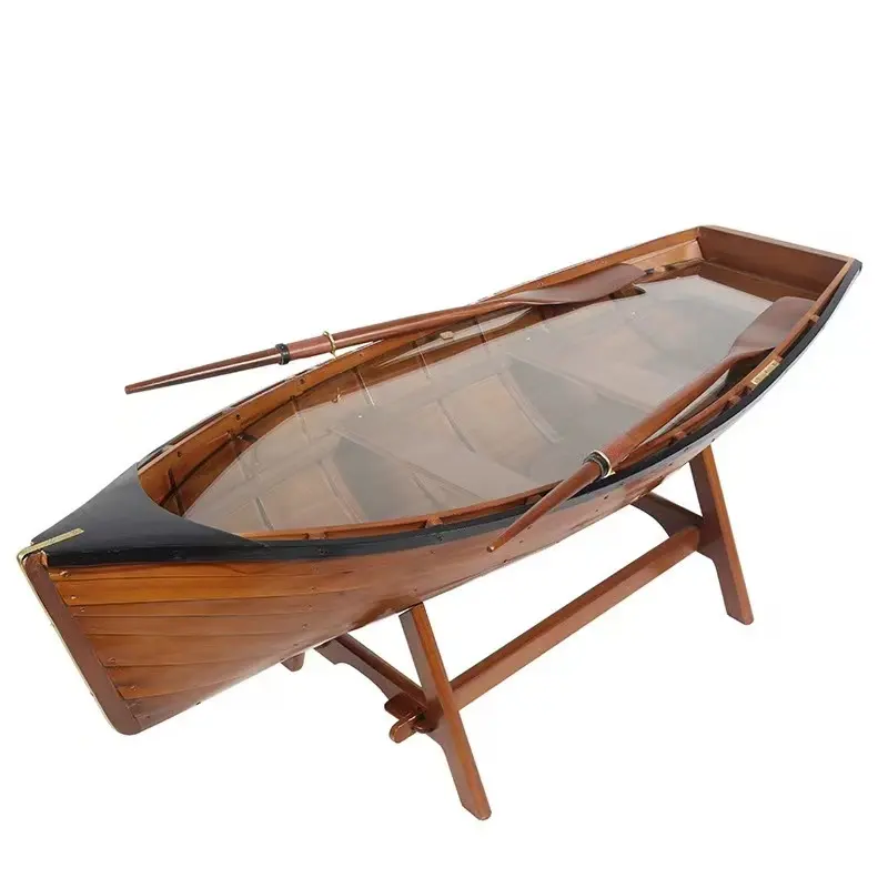 Журнальный столик в стиле морского корабля, в наличии, быстрая доставка, твердый деревянный стол для лодки