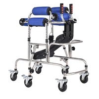 Cadre de marche et déambulateur pour enfants avec roues pour l'entraînement des membres inférieurs et l'aide à la position debout - Modèle MK-W005