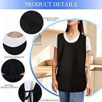 Tablier unisexe imperméable de type Cobbler avec logo personnalisé, tablier gilet avec liens latéraux ajustables et poches pour le personnel de salon, serveurs et nettoyeurs