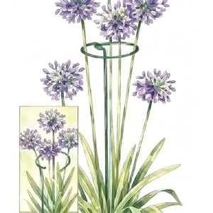 Anello di Supporto per Piante Elettrozincato con Apertura Laterale 1-5mm X 10-50cm, Supporto per Fiori Pieghevole e Tagliabile per Peonie e Ortensie in Vaso - Product Image 6