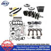 Kit de révision de reconstruction de moteur G4KJ 2.4L avec 4X bielle et chaîne de distribution Kit de tête de vilebrequin Geaket pour Hyundai Kia