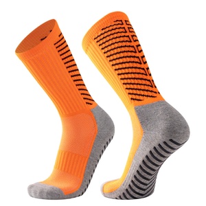 Cross-Border Compression Crew Football Socks for Youth Non-Slip Terry <b>Cushion</b> <b>Stripe</b> Design 100% Cotton Breathable Sports Socks - Product Image 6